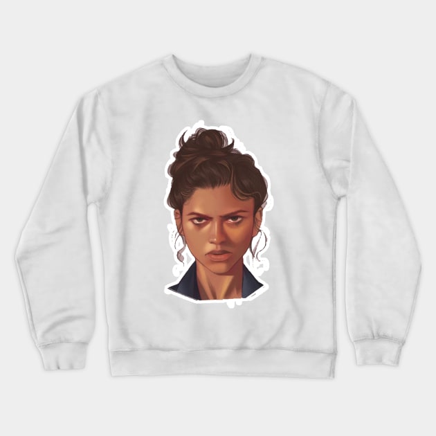 Euphoria Rue (Zendaya) Crewneck Sweatshirt by MoondesignA